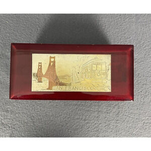 Vintage Jewelry Music Box San Francisco Plated Westland
